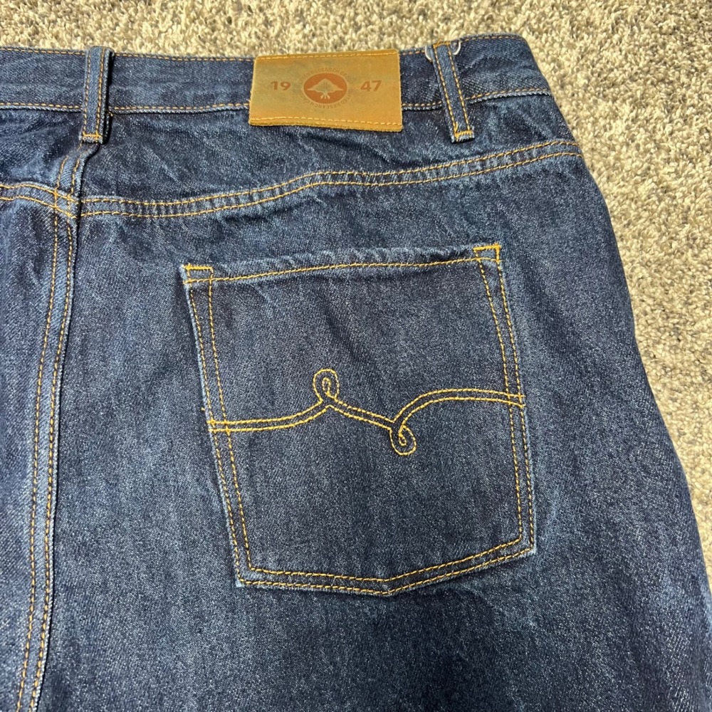 LRG Lifted Research Group Jeans Mens 38 Raw Indigo Denim Baggy Y2K Skater - Picture 8 of 10